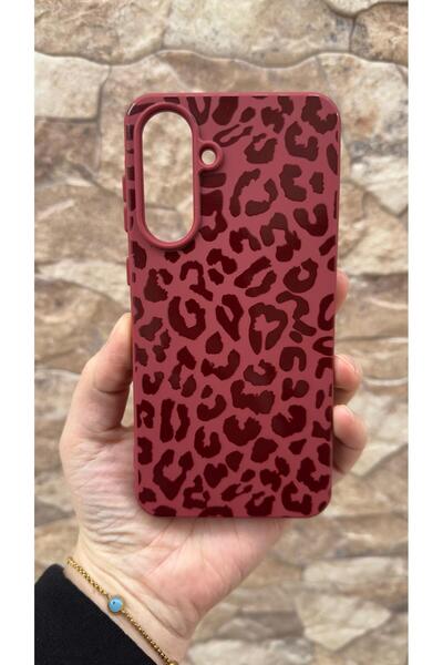 Vip Case Samsung Galaxy A56 Compatible Leopard Patterned Silicone Shock-Absorbing Classic Protective Rubber Case