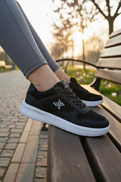 enoch حذاء رياضي نسائي بشعار مطرز شبكي D حذاء بنعل مسطح i S حذاء رياضي سبورت