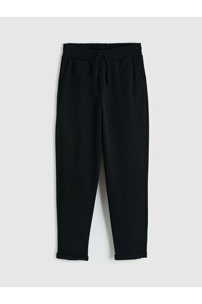 LC Waikiki XSIDE Μαύρο γυναικείο φούτερ με ελαστική μέση