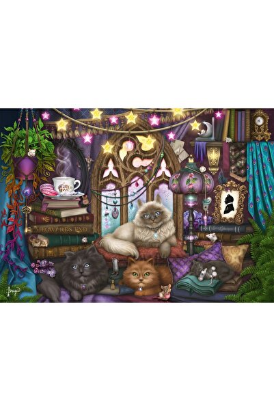 Schmidt Puzzle 1000 pieces - Cats and Sofa (Schmidt-59990)