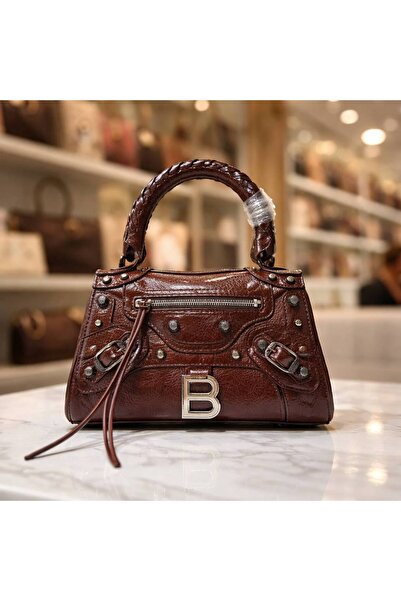 DeRosa Mooff Tile Color Leather Hourglass X Le Bag