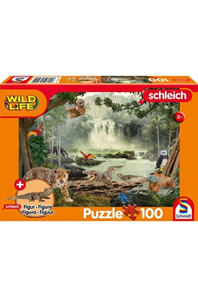 Schmidt Puzzle 100 pieces - Schleich: In the Rainforest (Schmidt-56467)