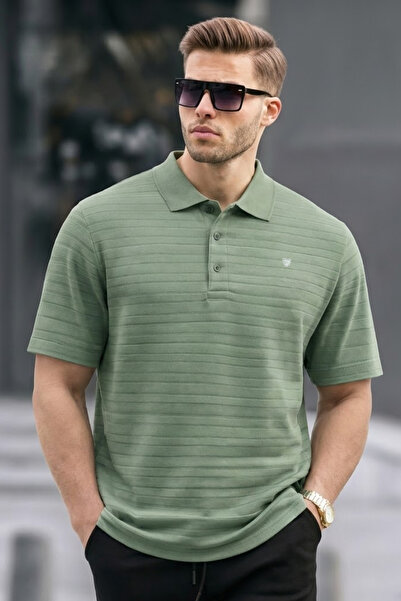 COMBİNE MİCHAİL Men's Basic Çağla Comfort Polo Neck T-Shirt