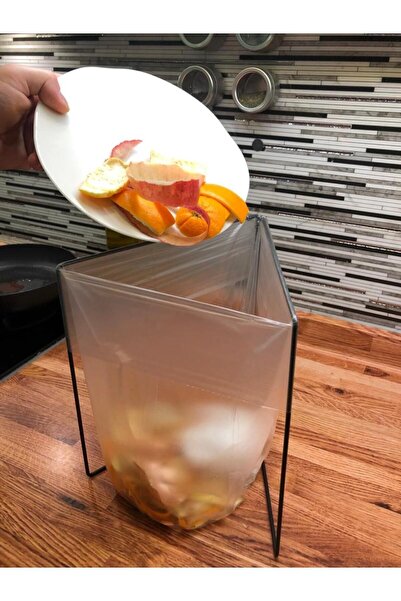 Bürke Her Poşete Uygun Katlanır Çöp Kovası Kamp Çöp Kutusu Mutfak Banyo Tezga...