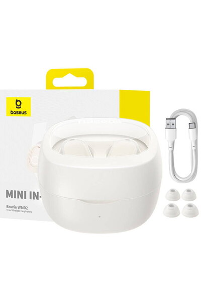 Baseus Bowie WM02 TWS Bluetooth 5.3 Alb