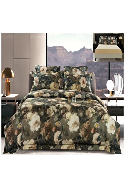 Casa Pucioasa Duvet Cover Set Set - 6 Pieces (PUCIOASA), Thick Satin with Str...