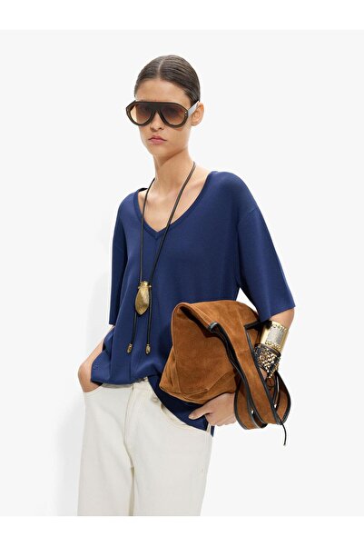 PARFOIS Kadın Kısa Kollu Örme Kazak