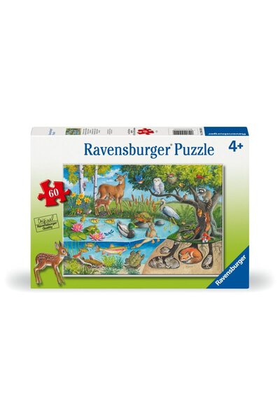 RAVENSBURGER Puzzle 60 Pieces - Animals Above and Below Water (Ravensburger-0...