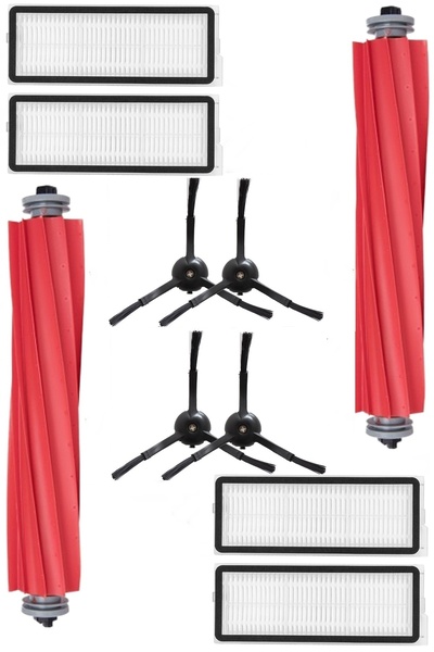 Rovexa Σετ με 10 μαύρες πλαϊνές βούρτσες συμβατό με Roborock Q Revo S