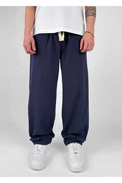 zaee بنطلون فضفاض من الكتان