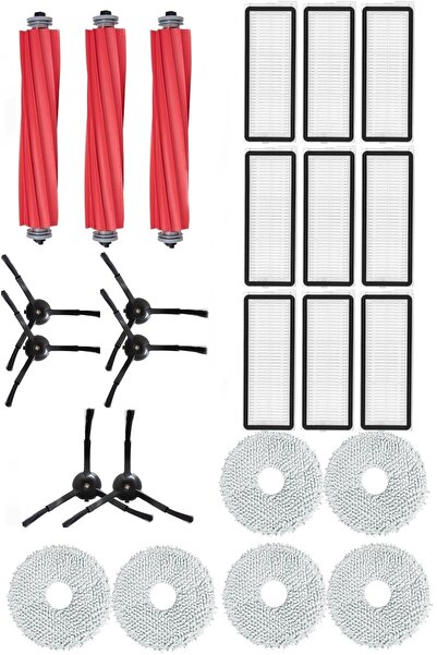 Rovexa Συμβατό κιτ Roborock Q Revo Plus με μαύρη πλαϊνή βούρτσα για 9 μήνες χ...