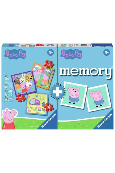 RAVENSBURGER Puzzle 25/36/49 Pieces - And Memory Game Peppa Pig (Ravensburger...