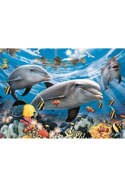 Lidyahan Store 95933 Παζλ Δελφίνια, 60 Κομμάτια, Πολύχρωμο