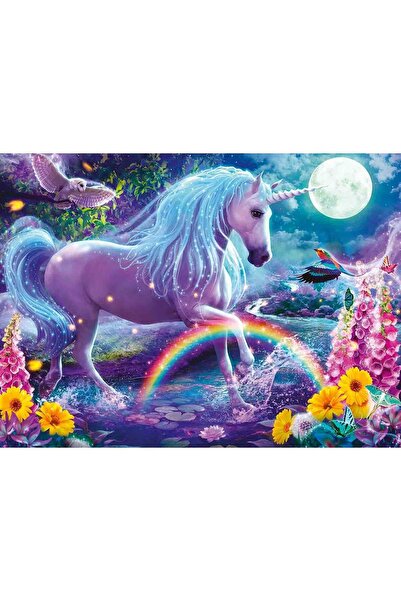 RAVENSBURGER Puzzle 100 Piese - Unicorn Starline Cu Sclipici (Ravensburger-12...