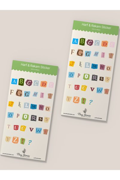 tinystoriestr Letter & Number Sticker Set 6 Sheets – Alphabet/Agenda, Stickers, Scrapbook