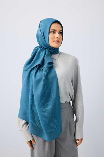 Imannoor Ferah Tensel Şal - Güneş Doğarken - Petrol