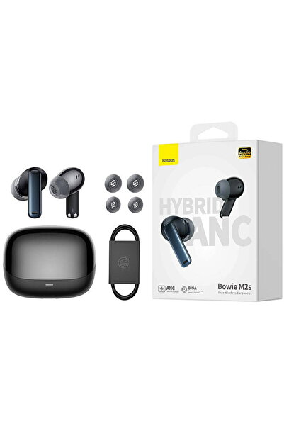 Baseus Bowie M2s, Bluetooth 5.3, 400 mAh, Cablu USB-C inclus, Negru