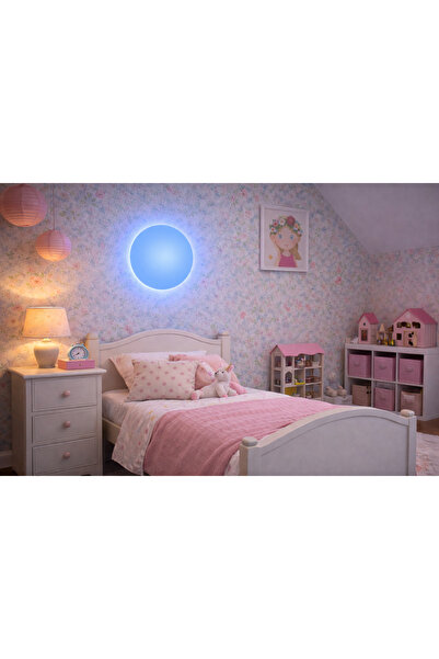 Sun Aplik مصباح حائط LED دائري 25x25x5 سم