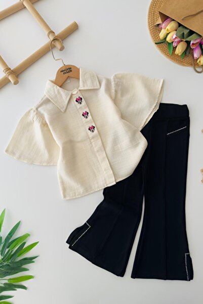 Minigimin Cicileri Set de 2 piese pentru fetițe, cu cămașă de muselină cu det...