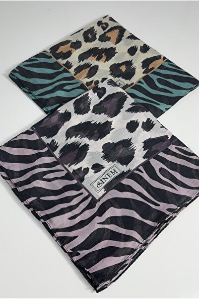 Sinem İndia L Leopard Printed 2-Pack Scarf -6294-14