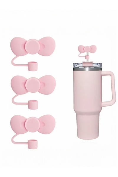 Yenigeldi 1 Adet Kawaii Tarzı Stanly Quencher için Fiyonk Pipet Başlığı - 9-1...