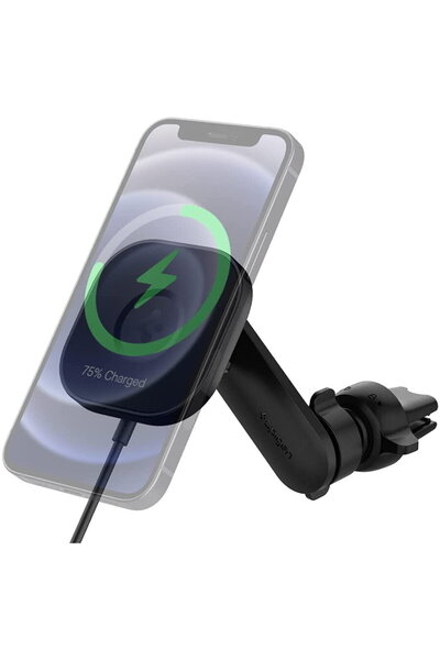 Spigen Suport Auto Grila Ventilatie cu Incarcare Wireless 12W - (ITS12W) - Black