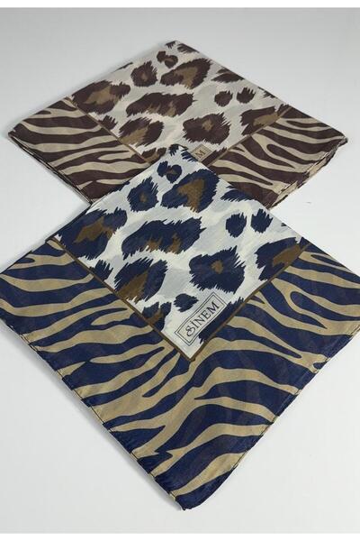 Sinem İndia L Leopard Printed 2-Pack Scarf -6294-16