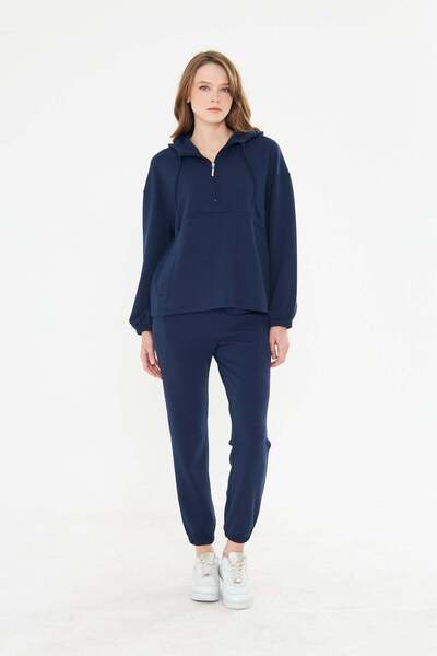 Espina Premium Women's Double Face Interlock Relax Fit Hoodie & Jogger Pants Set