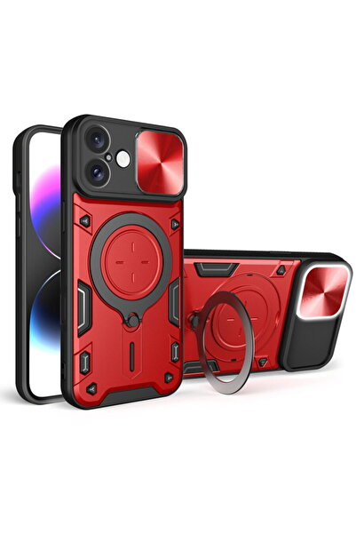 Techsuit Husă pentru iPhone 16 Plus - CamGuard Pro - Roșu