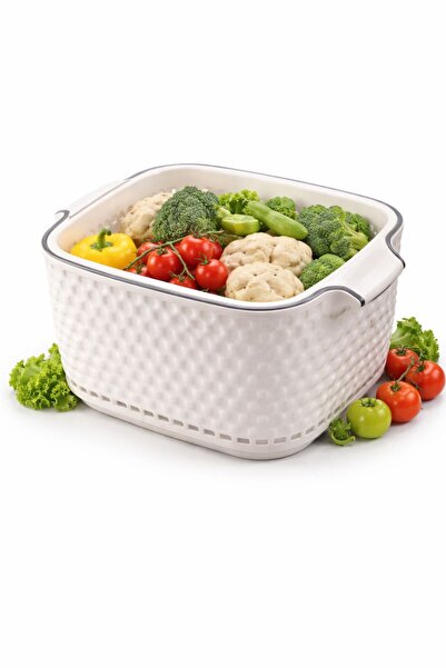 TSUMAB Large Winter Drainage Basket – BPA Free Kitchen Colander & Strainer Bo...