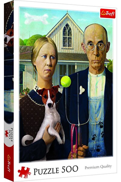 Trefl Puzzle 500 pieces - American Gothic: Dog Edition (Trefl-37526)