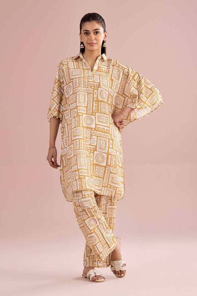 Nishat Linen طقم من قطعتين - مطبوع - PE 26-362