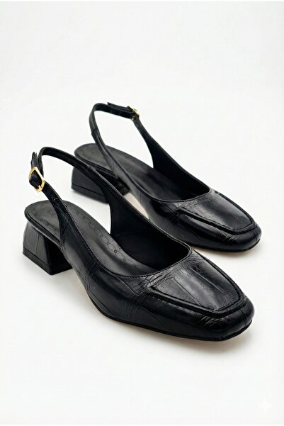 Redoxy Women's Brown Crocodile Design Ankle Strap Flat Toe Casual Shoes Heele...