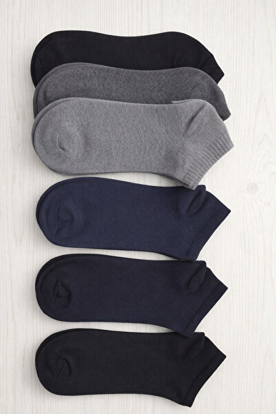 hey moda çorap Renkli (10 ÇİFT) Likralı Pamuklu Penye erkek patik çorap