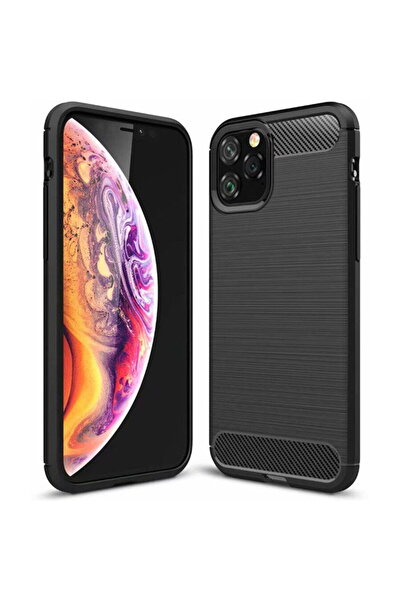 Techsuit iPhone 11 Pro Max Case - Carbon Silicone - Black