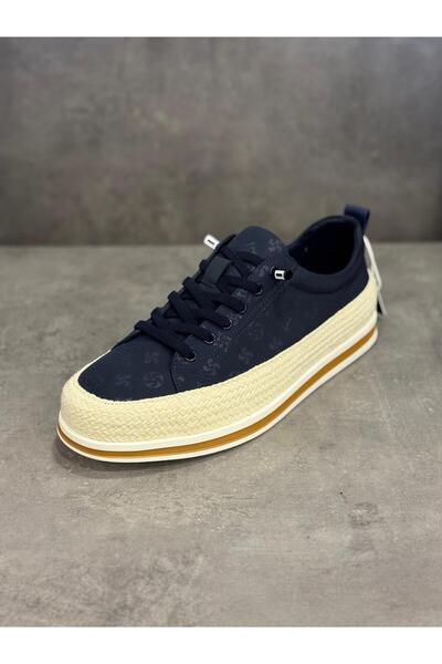 MARCOMEN Wicker-Look Parachute Fabric Casual Shoes