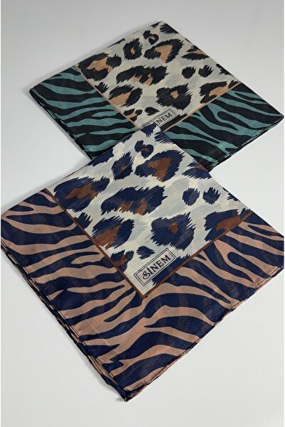 Sinem İndia L Leopard Printed 2-Pack Scarf -6294-06
