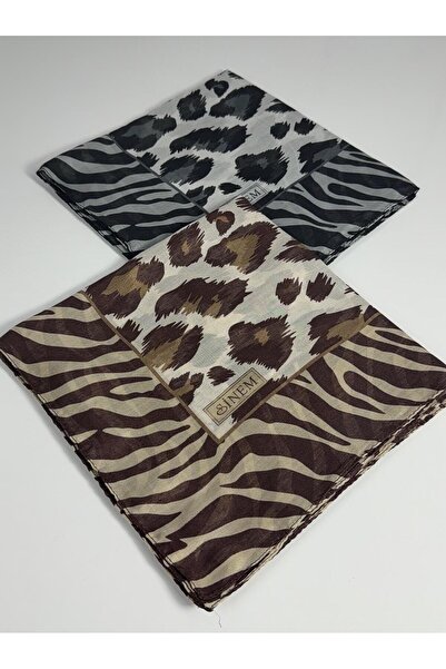 Sinem Ινδία L Λεοπάρ μοτίβο Κασκόλ 2 τεμαχίων -6294-08