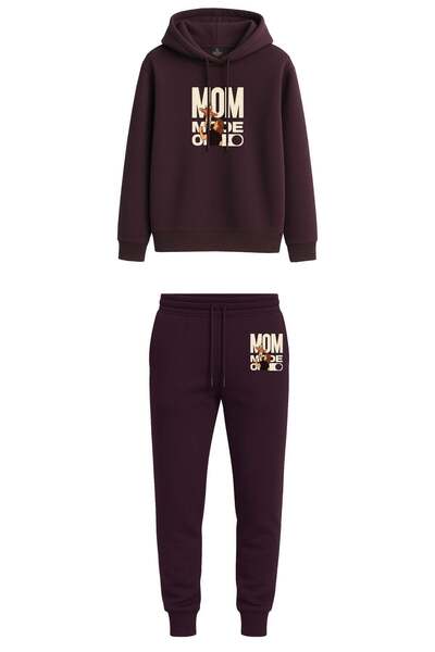 Espina Premium Mom Mode on Printed Hooded Sweatshirt & Jogger Pants Sweatpant...