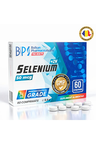 Balkan Pharmaceuticals Selenium + Zinc dietary supplement, 60 tablets, suppor...