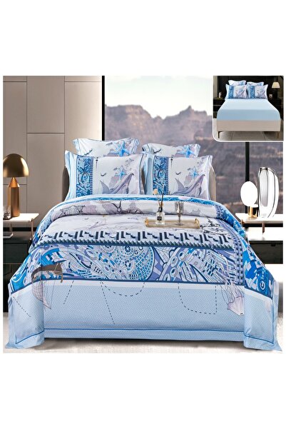 Casa Pucioasa Duvet Cover Set Set - 6 Pieces (PUCIOASA), Thick Satin with Str...