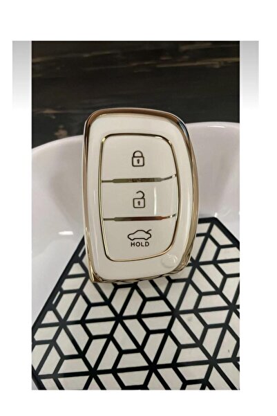 ÖZEN KEYS Hyundai 13-18 Ix35 Tucson Smart 3 Button White Gold Auto Key Remote...