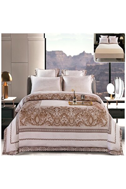 Casa Pucioasa Duvet Cover Set Set - 6 Pieces (PUCIOASA), Thick Satin with Str...