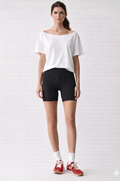 CNG MODA Basic Combed Cotton Modal Relaxed Fit Boat Neck T-Shirt