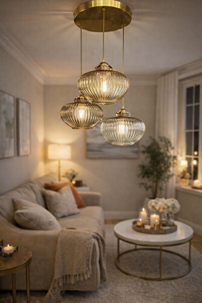 MINIMAL ETICARET VE BILGI TEKNOLOJILERI Ellipse TRİO Transparent Black Plafon...