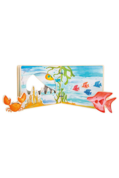 Small Foot Carte interactivă din lemn, Small Foot, Lumea subacvatică, 12 luni+