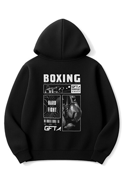 Altair Tr Oversized Unisex Boxing Printed Hooded Sweatshirt