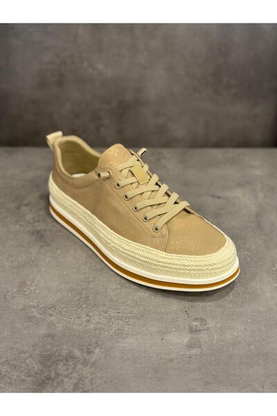 MARCOMEN Wicker-Look Parachute Fabric Casual Shoes