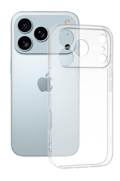 VERTEK Husa din Silicon compatibila cu Apple iPhone 17 Pro, Transparent