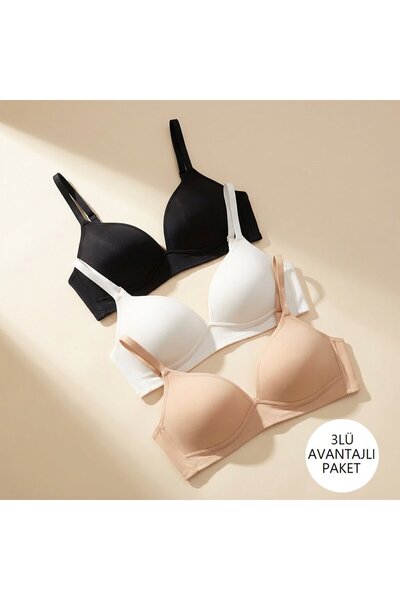 Nurteks Intimo Donna Bloom Half-Support Comfortable Soft Bra with Removable S...